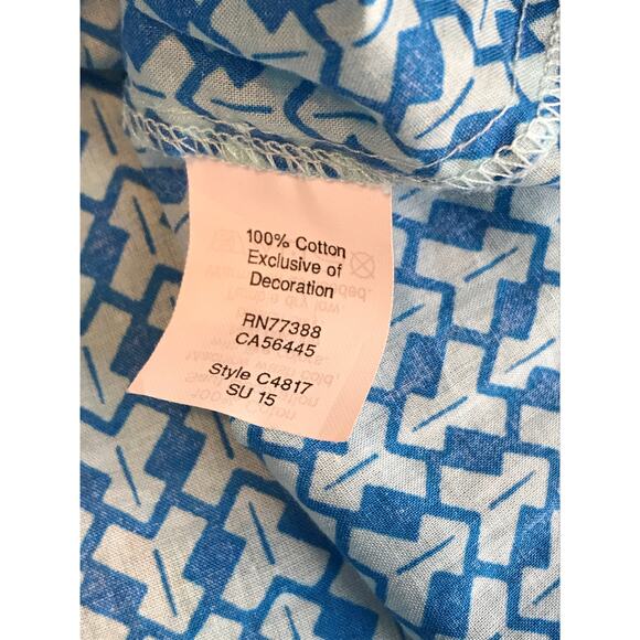 J. Crew Factory Print Embroidered Sleeveless Blouse Size 2 - Picture 6 of 7